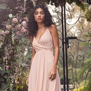 LULUS EVERYTHING'S ALL BRIGHT BLUSH MAXI DRESS
